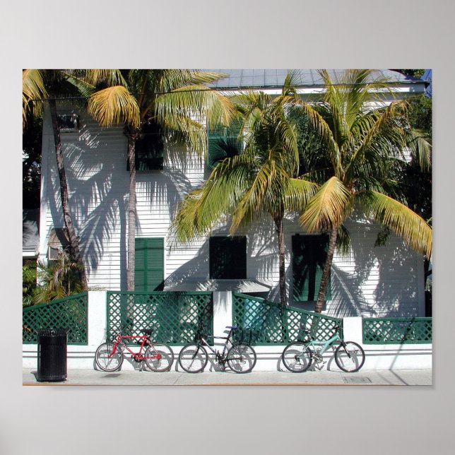 Póster Historical Key West Florida em Canvas (Frente)