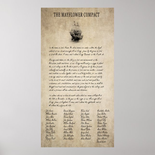 PÓSTER HISTÓRICO MAYFLOWER COMPACT 1620 (Frente)