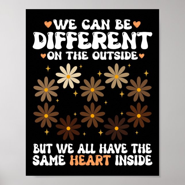 Poster Histórico Preto Floral Mês (Frente)