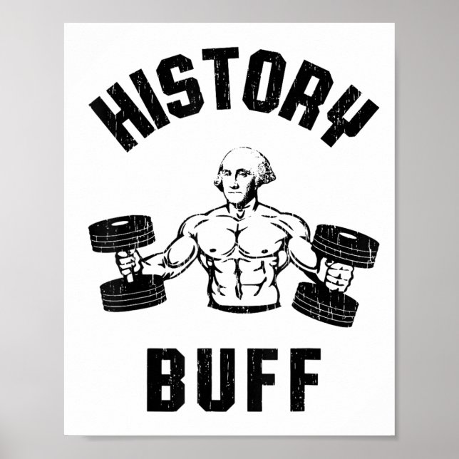 Poster History Buff Funny George Washington Workout , Sma (Frente)