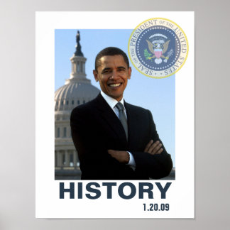 Poster HISTORY Obama Inauguração 20/1/09