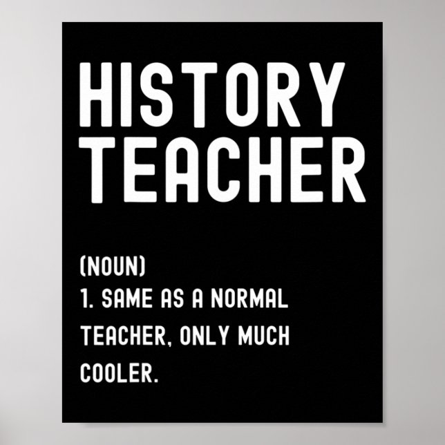 Poster History Teacher Definition First Day Of School  (Frente)