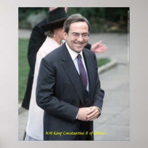 Poster HM King Constantine II de Grécias