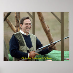 Poster HM King Constantine II de Grécias