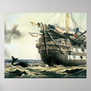 Poster HMS Agamemnon que lança o cabo Atlântico original,