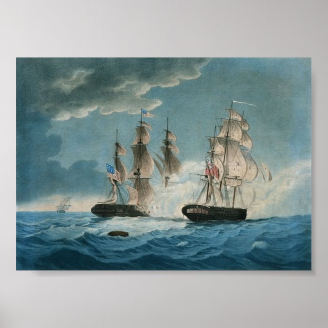 Poster HMS Endymion vs USS Presidente (Frente)