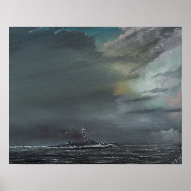 Poster HMS Hood 1941 2014 (Frente)