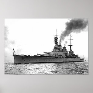 Poster HMS Renown - Batedeira Náutica Vintage