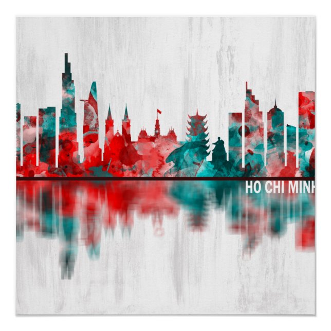 Póster Ho Chi Minh City Vietnam Skyline (Frente)