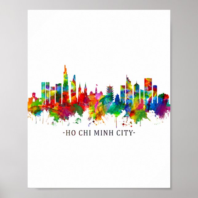 Poster Ho Chi Minh City Vietnam Skyline (Frente)