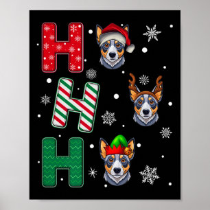 Poster Ho Ho Blue Heeler Cachorro Correspondente aos Papa