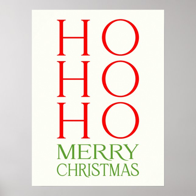 Poster Ho Ho Feliz Natal (Frente)