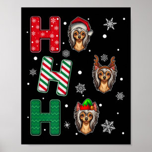 Poster Ho Ho Ho Chinês Crestado Cachorro Durante Papais n