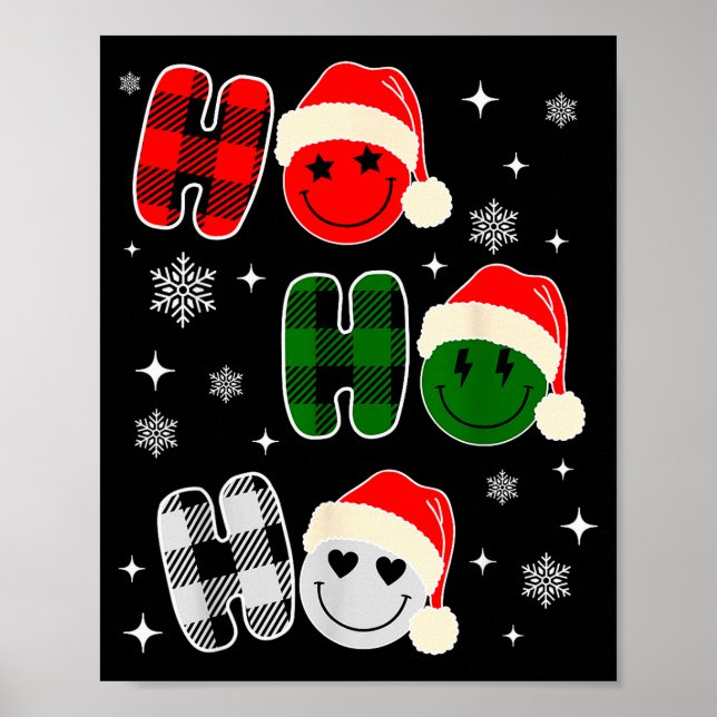 Poster Ho Ho Ho Christmas Pajama For Kids Men Women Xmas  (Frente)