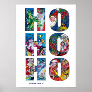 PÓSTER HO HO HO PAPAIS NOEIS NATAL MÚSICO À NOITE