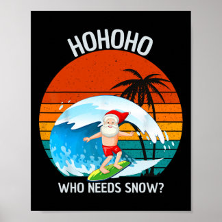 Poster Ho Ho Ho Quem Precisa de Neve Natal Em Julho Diver