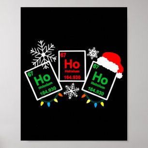 Poster Ho Ho Ho Química do Holmium Elemento 67 Tab Periód