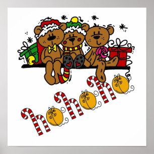 Póster Ho Ho Ho Teddy Bears