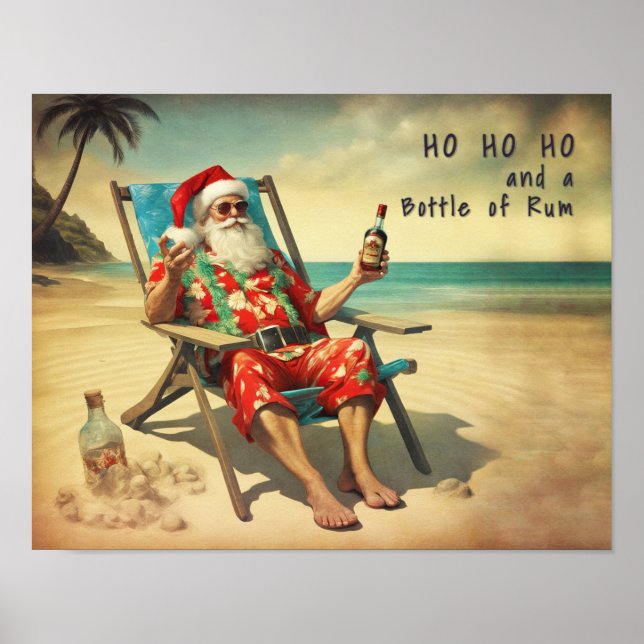 Poster Ho Ho & Rum - (Frente)