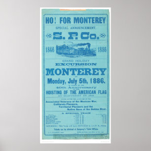 Póster Ho para Monterey assim. Propaganda pacífica