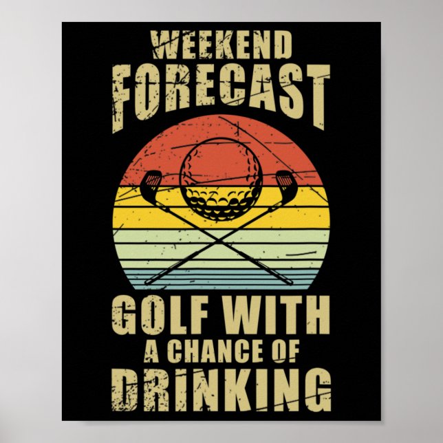 Poster Hob Golf Golfer Golfing Cute Funny Fan  (Frente)