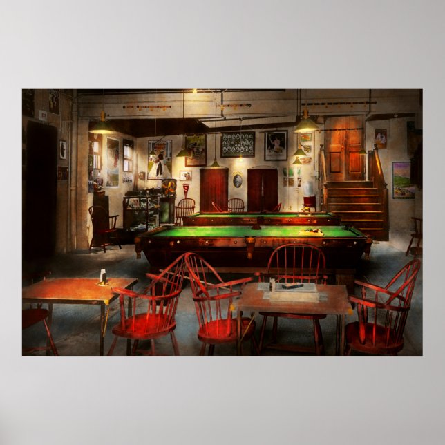 Póster Hobby - Piscina - The billiards club 1915 (Frente)