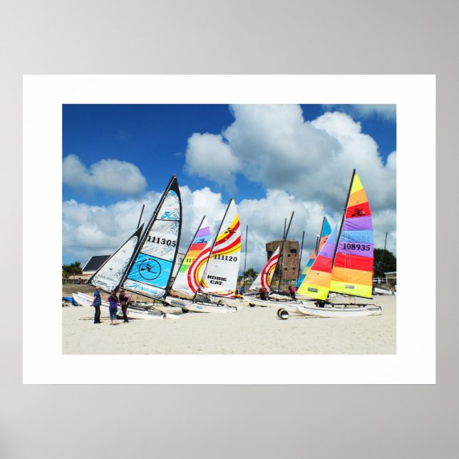 Póster Hobies na praia (Frente)