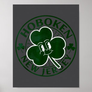 Poster Hoboken Nova Jersey Trevo Irlandês Nj Retrô Lembra