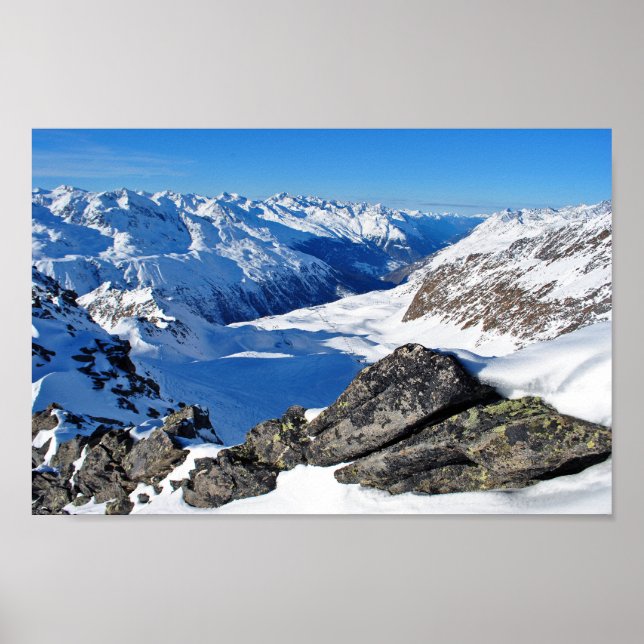 Poster Hochgurgl Obergurgl Tyrol Alps Austríacos (Frente)