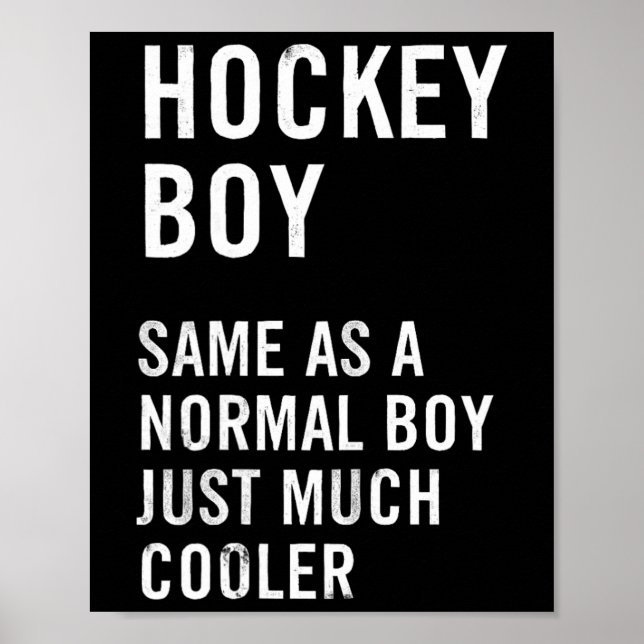 Poster Hockey Boy Definition Funny  (Frente)