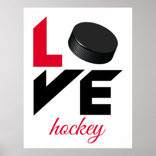 Poster Hockey com amor