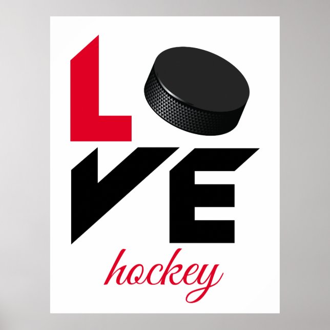 Poster Hockey com amor (Frente)
