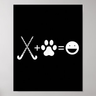 Poster Hockey em Campo Felicidade de Pata de Cachorro - C