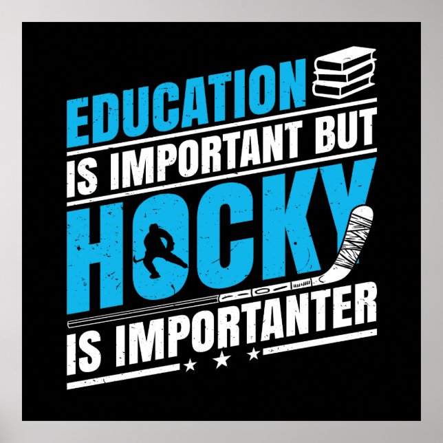 Poster Hockey engraçado é importante (Frente)