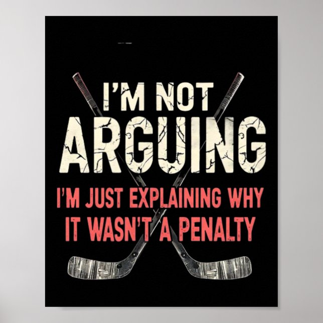 Poster Hockey Explaining Why It Wasn't A Penalty  (Frente)