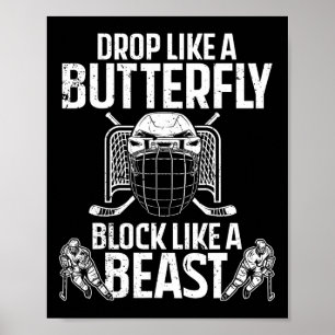 Poster Hockey Goalie Art Para Homens Amantes De Hóquei No