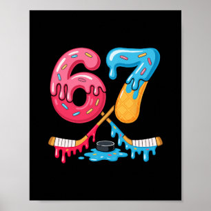 Poster Hockey Seis Sete Gotejamento de Sorvete