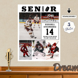 Poster Hockey Senior Night 5 Photo Collage