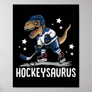 Poster Hockeysaurus Dinossauro Engraçado Hockey Crianças 