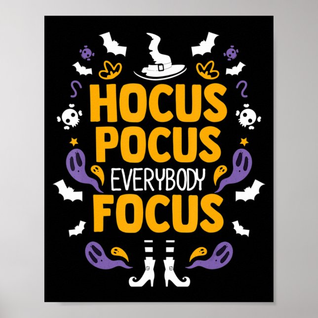 Poster Hocus Pocus Todo mundo foca no Halloween Outfit Ha (Frente)