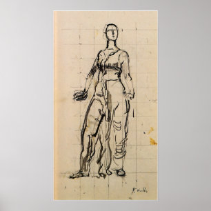 Poster Hodler - Figura 1913 em relevo