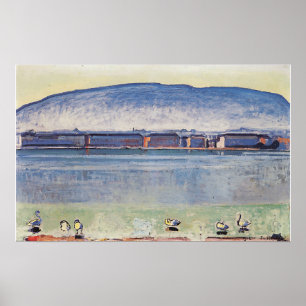Poster Hodler - Lago Genebra Com Seis Cisnes 1914