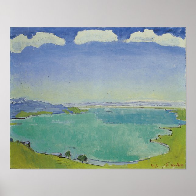 Poster Hodler - Lago Genebra De Caux 1917 (Frente)