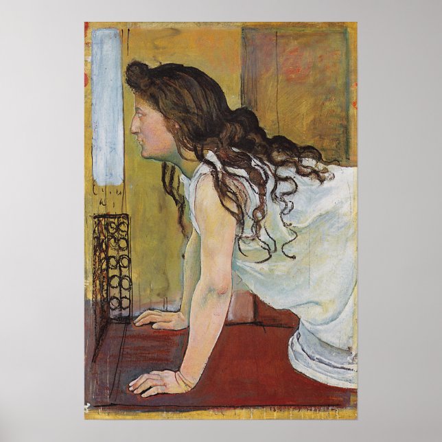 Poster Hodler - Menina à Janela 1890 (Frente)