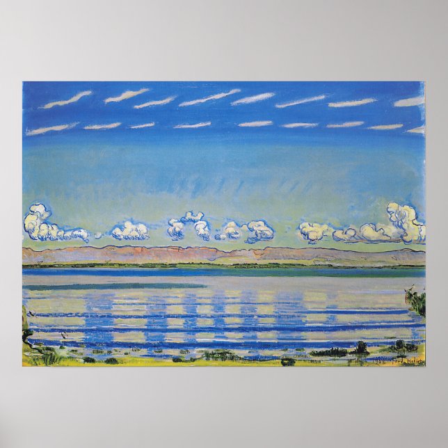 Poster Hodler - Paisagem Rítmica No Lago Genebra 1908 (Frente)