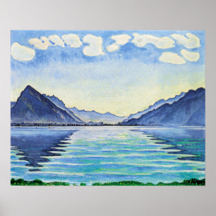 Poster Hodler - Reflexão Simétrica do Lago Thun 1905