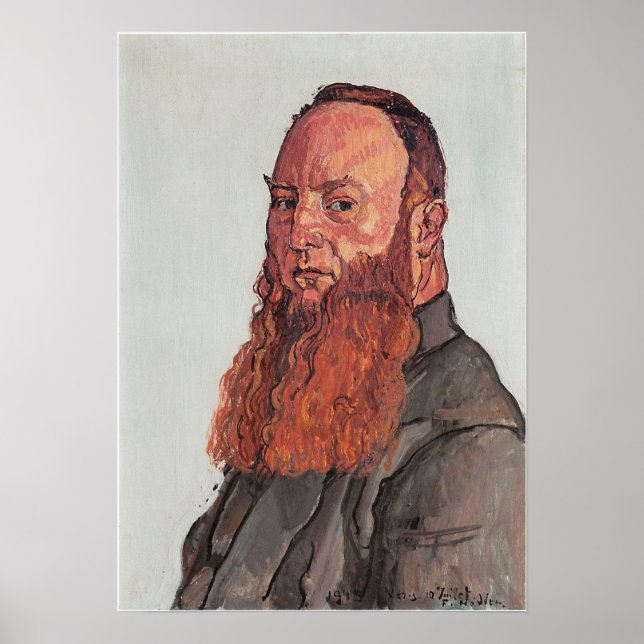 Poster Hodler - Retrato De James Vibert 1915 (Frente)