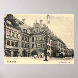 Póster Hofbrauhaus, Munique, Alemanha, 1900 Vintage