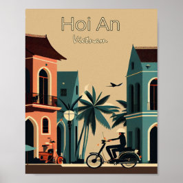 Poster Hoi An Vietnam Minimalista Viagens vintage