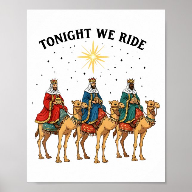 Poster Hoje à Noite Cavalgamos Natal, 3 Reis Magos Natal  (Frente)